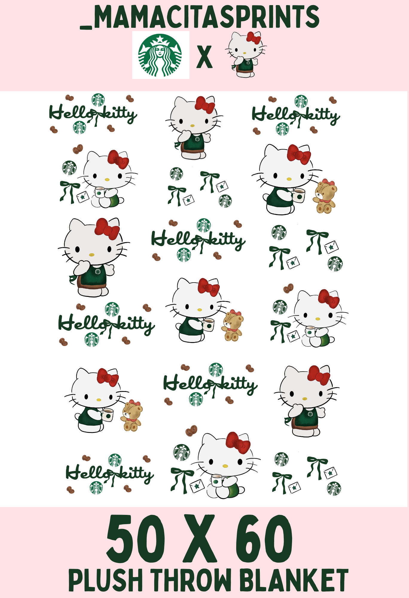 HK Coffee time plush blanket