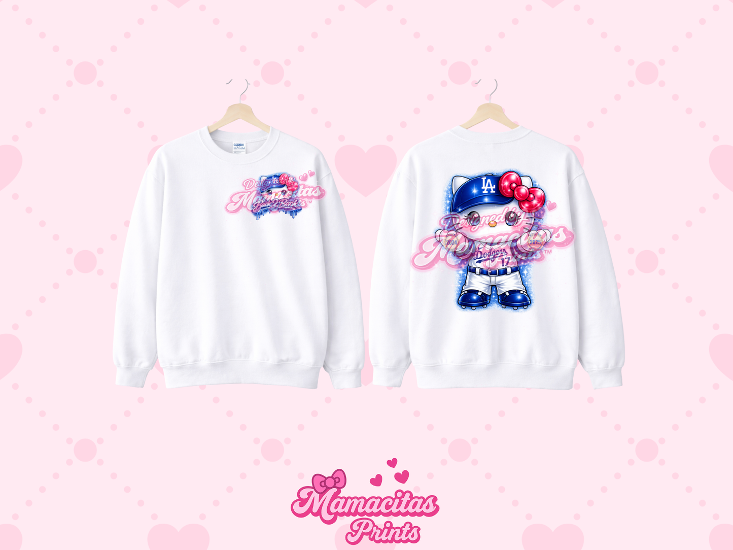 Pretty in blue kitty crewneck