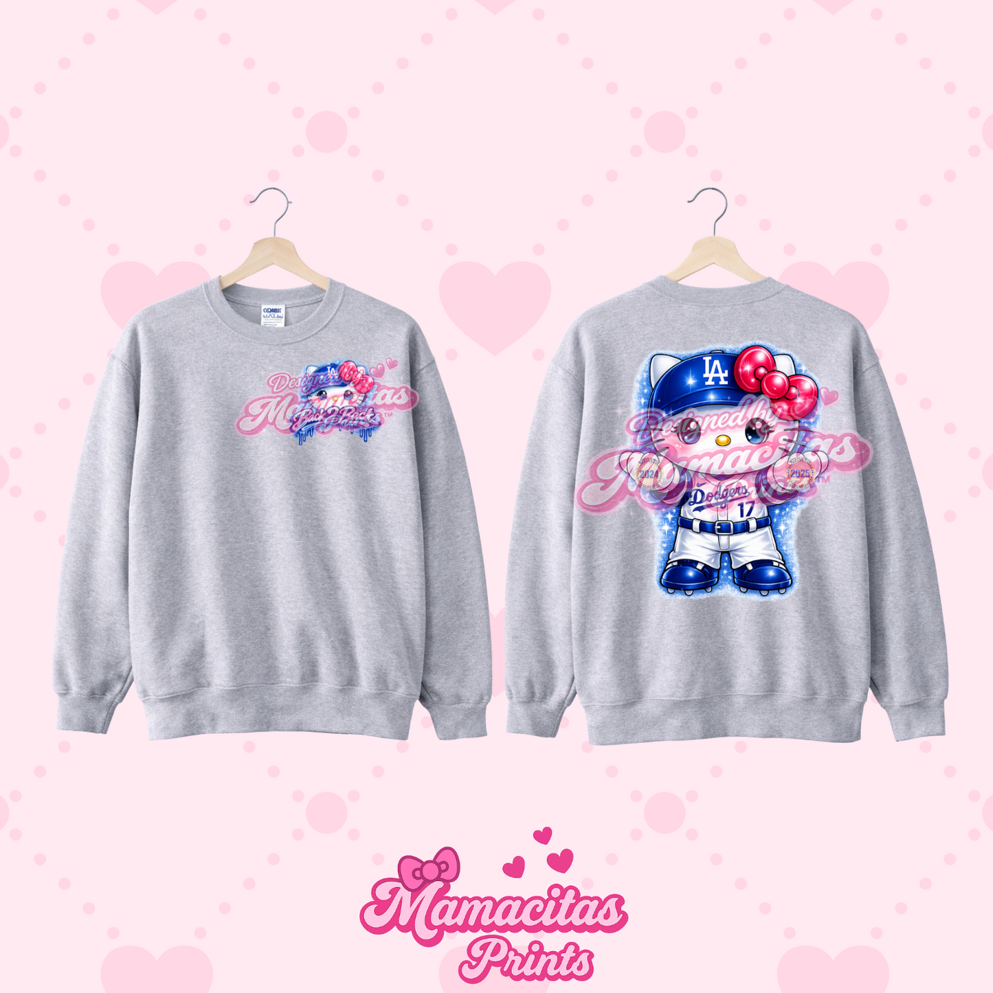 Pretty in blue kitty crewneck