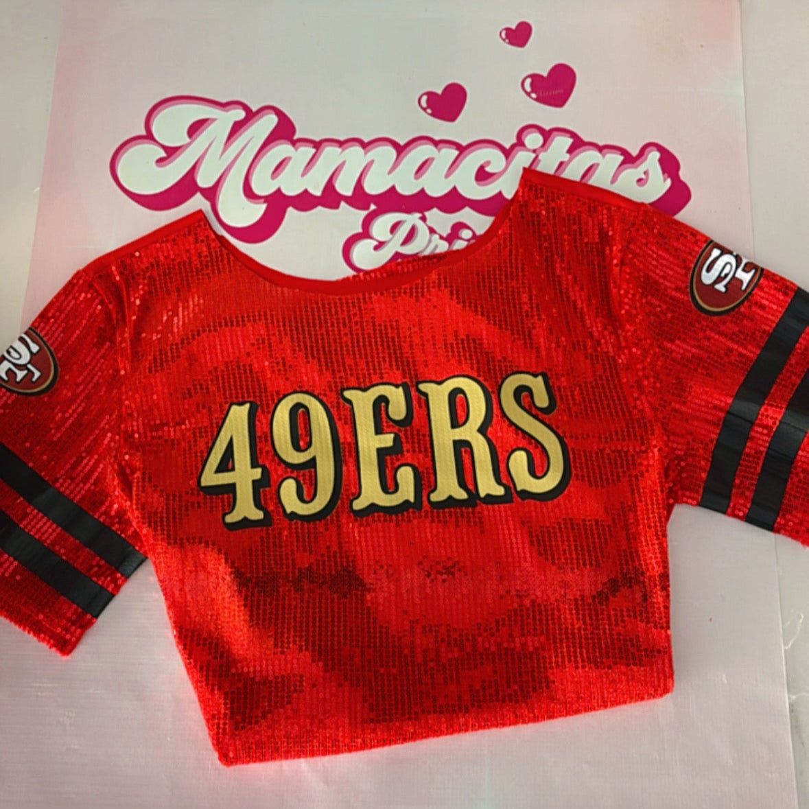 Football Red sequin dress